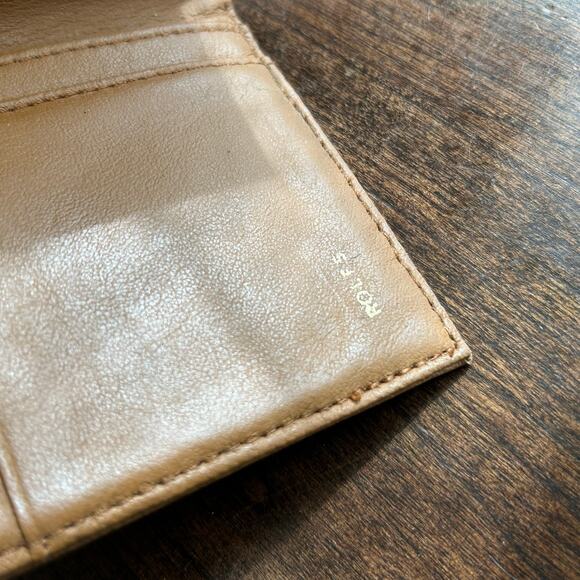 Vintage Rolfs brown leather wallet floral metal clasp & kiss lock change pouch - Picture 8 of 12